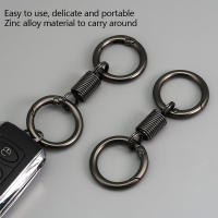 Llavero De Doble Bobina De Primavera Con Anillo Y Hebilla Para Coche Gancho De Escalada Antipérdida Accesorios Para Llaveros Regalo - details 1