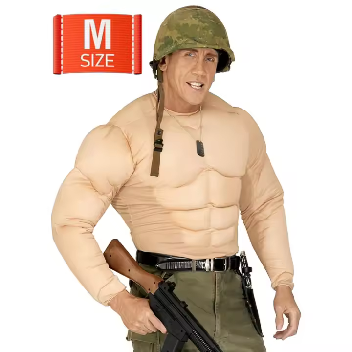 Disfraz de Pecho Musculoso Widmann para Adultos - Realista y Cómodo - 1