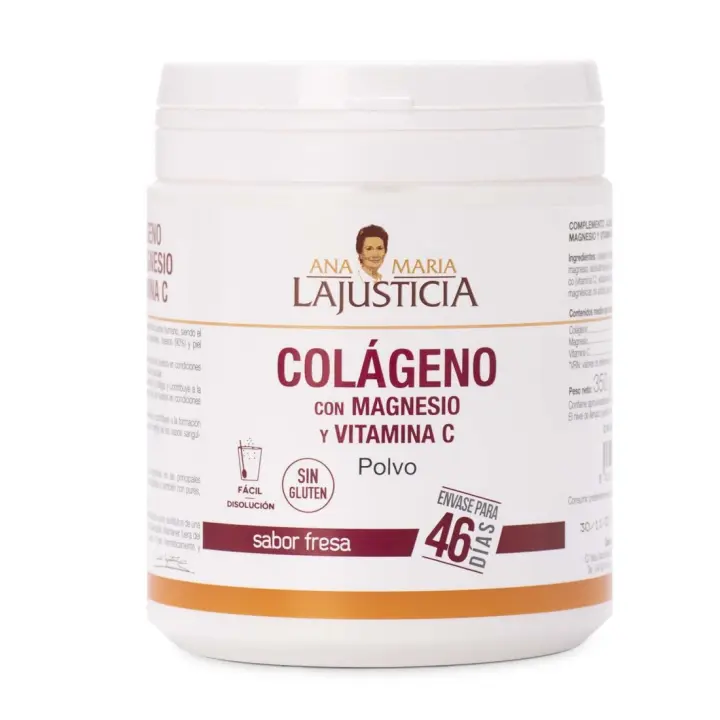 Ana María Lajusticia - Colágeno con Magnesio + Vitamina C 350 g Sabor Fresa  Articulaciones y Piel Saludables - 1