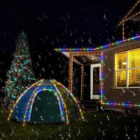 Luz De Cadena LED Solar Para Exterior 20m/10m Decoración De Navidad Jardín Guirnalda De Boda Impermeable Faraón De Hilo De Luces Multicolor Blanco Cálido - details 10