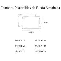 Textilwi - 2 Fundas de Almohada con Cremallera, Transpirables y Suaves, 100% Poliéster - Ideal para Almohadas de diferentes tamaños (70cm/80cm/90cm/105cm/135cm/150cm) - details 0