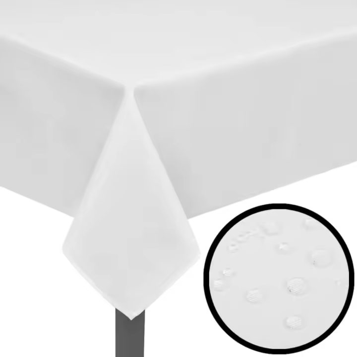 vidaXL 5 manteles blancos 250 x 130 cm - 1