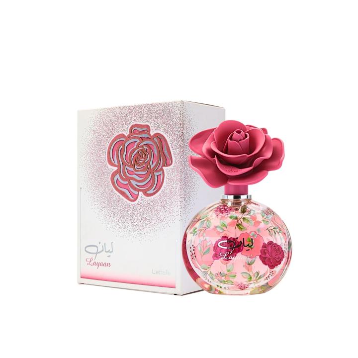 Lattafa - Layaan EDP 75 ml para mujer, fragancia floral frutal con notas de pera verde, jazmín y almizcle — oferta en Miravia
