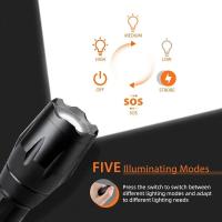 Linterna LED Recargable Potente Torcha Brillante Ultra T6 Con Zoom Para Camping Al Aire Libre Luz De Exterior Lámpara Torcha LED - details 8