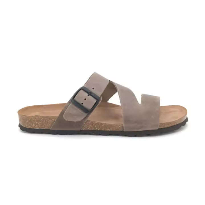 Chancla de Interbios para hombre, mod.9553, Sandalia tipo bio en piel para hombre fabricadas en españa planas - 1