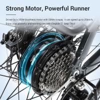 Ebike Bicicleta Carretera Bici 27.5 Pulgadas Bicicleta Electrica trekking Eleglide T1 Step-Thru Neumáticos CST Batería de 36V 13Ah Motor sin escobillas 250W 25Km/h 7 velocidades Shimano 100km de alcance máximo Impermeable IPX4 Carga máxima de 120kg - details 1