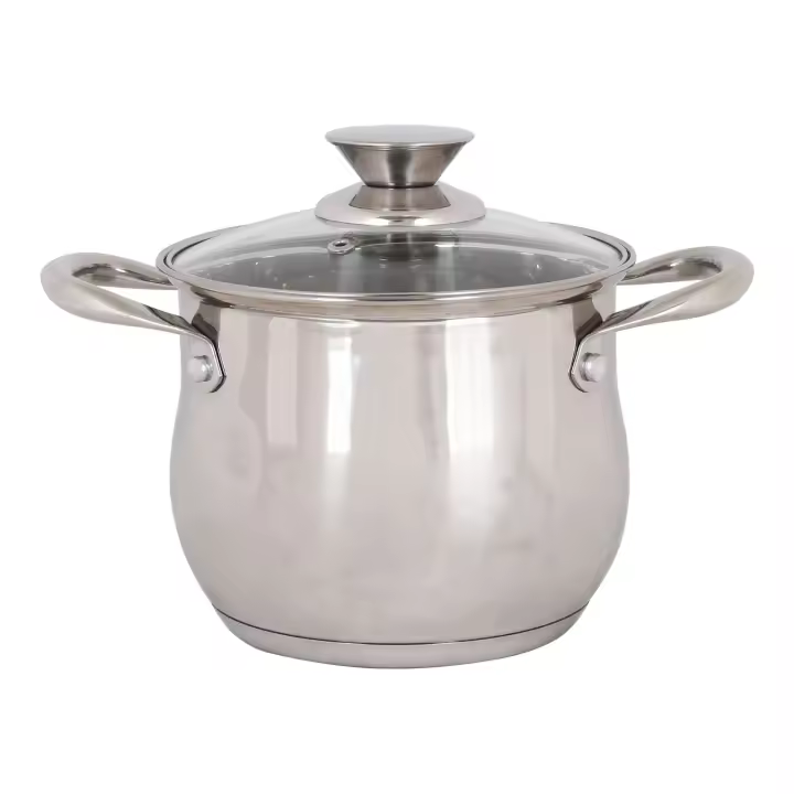 Quttin - OLLA 18CM 3L ACERO APTA PARA INDUCCIÓN CON TAPA COLECCIÓN NEW NERON - Olla de Acero Inoxidable para Cocina Inducción - Olla Acero Alta Durabilidad y Resistencia al Calor - Olla Diseño Ergonómico - Olla Acero Compatible Todo Tipo de Cocinas - 1