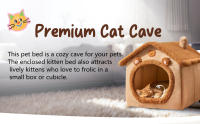 Casa Plegable Para Mascotas Cama Desmontable Lavable Sofá Para Perros Pequeños Y Medianos Con Casa De Pelo Incluido - details 10