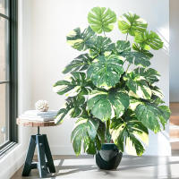 Planta Artificial De Hojas De Monstera Deliciosa Pothos Alocasia 40-103cm Decoración Festiva Para El Hogar Y La Oficina - details 1