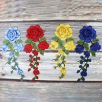 1PC Parche Bordado De Floral Para Ropa Patch De Rosa Tamaño 30cm * 13.5cm Accesorios De Costura Hechos a Mano Y Ecológicos - details 18