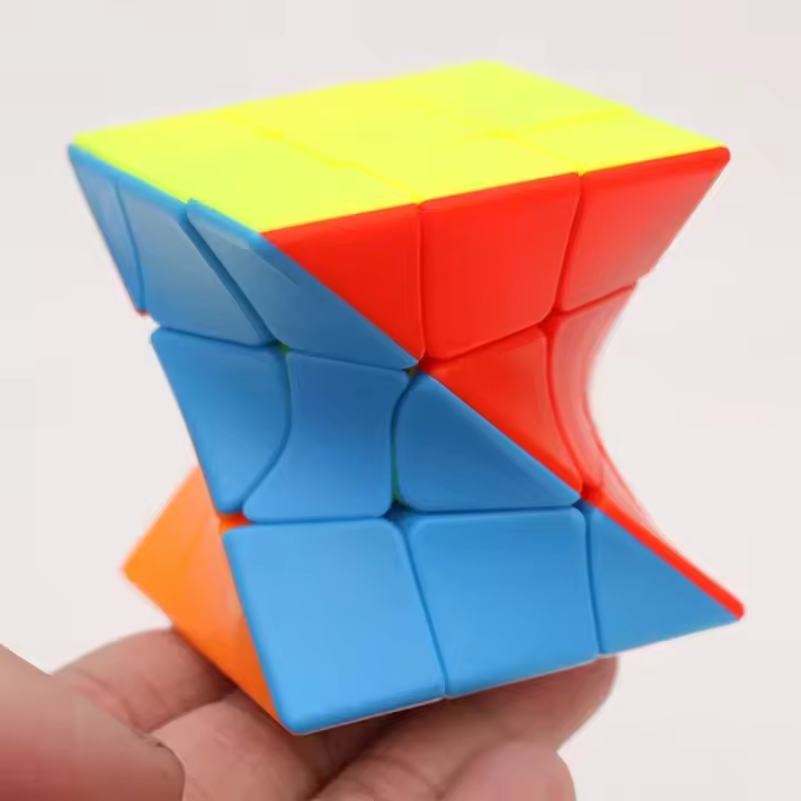 Cubo Mágico De Tercer Orden Colorido Twisted 3x3x3 Juguete De Puzzle Divertido Para Niños Material Plástico Magnético - 1