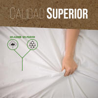 Funda de Colchón Cama de 150 cm – Hipoalergénica, Antibacteriana, Transpirable, Ajustable con Cremallera – Protector de Colchón Blanco King Size - Hipoalergénica, Antibacteriana, Transpirable, Ajustable con Cremallera - details 0