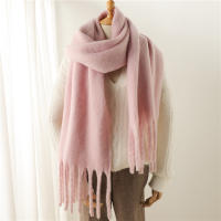 Nueva Bufanda Gruesa Para Mujer De Otoño Invierno 240x38cm Estilo Fashion Suave Y Cálida Con Borlas Mohair Para Europa Y América - details 5