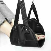 NYXIA Hamaca Portátil Para Viaje Silla De Pies De Avión Oficina Hogar Exterior Muebles De Comodidad Essentials De Viaje Material De Nylon Negro - details 6