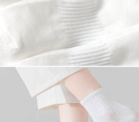 5 Pares De Calcetines Blancos Para Estudiantes Transpirables Absorbentes De Sudor Deportivos Para Hombres Y Mujeres Moda Cómodos De Alta Calidad Negocios - details 3