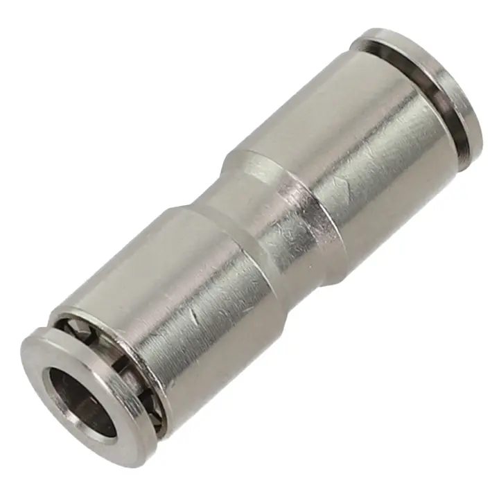 Conector De Tubo De Aire De Latón Niquelado 1 Pieza Conexión Metálica Pneumática Plata Fitting De Tubo De Aire Para Herramientas De Reparación Y Mantenimiento - 1