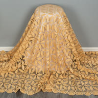 Tela De Encaje Africano Guipure Con Lentejuelas Soluble En Agua Para Mujer Vestidos De Boda Y Fiesta TY3607 100% Poliéster 120CM - details 13