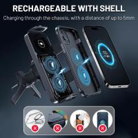Soporte de teléfono móvil/portátil de alta inteligencia,2 en 1 Soporte de teléfono móvil giratorio automático,Soporte de teléfono móvil de carga rápida para coche,Soporte de teléfono móvil giratorio de un solo toque para Smartphone/Pad/Teléfono plegable - details 4
