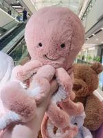 Muñeco De Peluche De 49cm De Jelly Cat Octopus Para Niñas Muñeco De Sueño Decoración Para El Hogar Juguete Interactivo Para Gatos Suministros De Mascotas Color Rosa - details 3