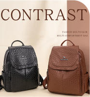 Mochila De Cuero Vintage Para Mujer Bolso De Diseño De Alta Calidad 2024 Mochila Grande Para Niñas Bolsa De Libros Con Sillín De Air Cushion - details 1
