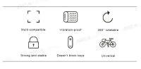 Soporte De Teléfono Para Espejo Retrovisor De Motocicleta SEAMETAL Soporte Rotativo De 360 Grados Para Bicicleta Eléctrica Y Teléfono Móvil - details 1