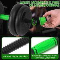 Juego De Mancuernas Ajustables Multifuncionales 3 En 1, Ajustables Con Asa Opcional, Barra Recta, Para Flexiones, 40 Kg, Pesas De Gimnasio En Casa Para Hombres - details 4