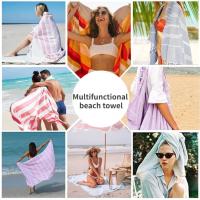 Toalla De Playa Turca Oversize 100% Algodón Toalla De Piscina Grande Absorbente Secado Rápido Ligera Sin Arena Tamaño Grande Toalla De Baño - details 3