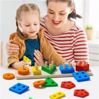 Juguete De Montessori De Madera Para Niños Y Bebés De 1 Año Juguetes De Alineación Y Pila Para Desarrollo Motor Fine Prescolar - details 3