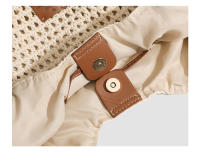 Bolso de paja tejido a mano de gran capacidad para mujer, nuevo bolso de hombro para vacaciones en la playa, bolso de mano para uso diario - details 2