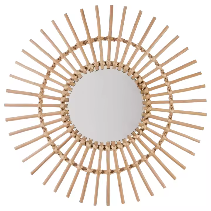 Espejo de Ratán Atmosphera Sol D58 - Diseño Adaptable y Práctico - 1
