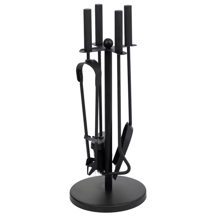 WANDERLUST DECO Set de Herramientas para Chimenea de Metal Negro - Funcionalidad y Estilo - 1