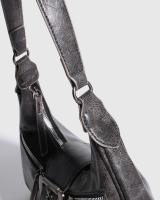 Bolso De Motociclista Vintage Para Mujer Primavera Verano Nueva Bandolera Con Hombro Solo Con Sensación De Sophisticación Material PU Cierre De Cremallera Estilo Punk - details 2