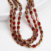 48pcs Cuentas De Vidrio Amarillas De 4x6mm Para DIY Hecho a Mano Collar Pulsera Accesorios Para La Creación De Ropa - details 4