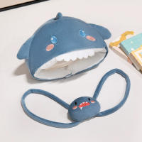 Mochila De Peluche Con Cabeza De Tiburón Y Diseño De Capibara Juguete Adorable Regalo De Cumpleaños O Festivos Para Niños O Amigos - details 4