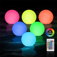Luces Flotantes Para Piscina LED IP68 Impermeables Pack De 6 Decoración De Jardín Y Bodas Luminoso Spherical Modern Style - details 0