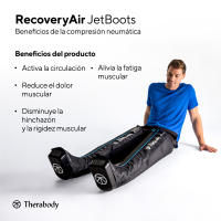 Therabody RecoveryAir JetBoots - Botas de Compresión Portátiles Inalámbricas, Acelera Recuperación Muscular y Alivia Fatiga con Sistema de Compresión Neumática Integrado, Control por App Bluetooth y Tecnología FastFlush, Ultraportables y Cómodas - details 1