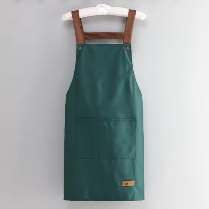 Delantal Impreso Para El Hogar Resistente Al Agua Y Al Aceite Para Cocina Con Almacenamiento Conveniente Para Hombres Y Mujeres Delantal De Lona Y PVC Para Cocinar Y Limpieza - 1