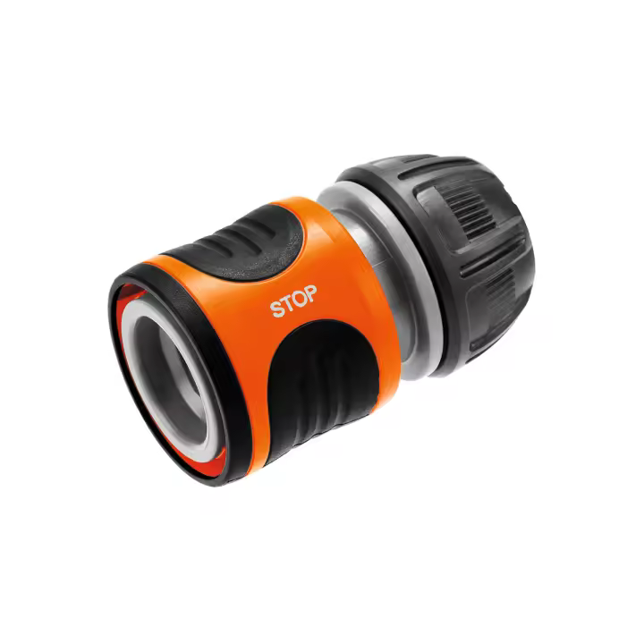 GARDENA System - Conector Rápido Stop para Mangueras de 1/2" y 5/8" Anti UV - 1