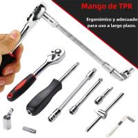 Juego De 46 Piezas De Llaves Y Destornilladores Métrico En Oro Y Naranja With Llavero De 1/4 Pulgada Para Reparación De Autos Y Herramientas De Mecánico - details 4