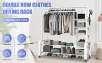 Burro ropa,burro ropa resistente,perchero burro ropa,burros percheros de ropa resistente,perchero ruedas(blanco) - details 0