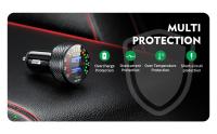 The car charger is made of high temperature and low temperature resistant materials
