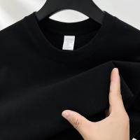 Camiseta De Algodón Puro 100% Para Hombre Manga Corta Verano Moda Casual Color Sólido Cuello Redondo Top Amplio Para Pareja - details 27