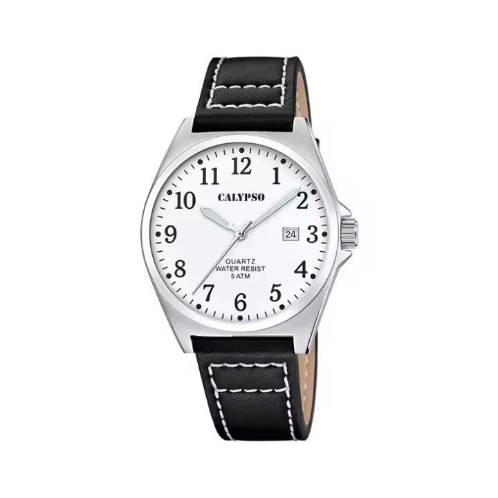 Calypso Watches Reloj Calypso K5868/1 Hombre Colección Basic Esfera Blanca Correa Negra Resistente Al Agua 5ATM - 1