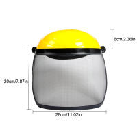 Casco De Seguridad Para Jardín Con Visera De Malla Completa Y Protección Contra Golpes Y Salpicaduras Para Motosierra Aideepen - details 10