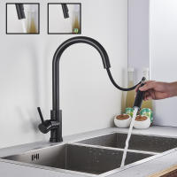 Grifo De Cocina Inteligente Con Sensor Y Pantufla Moverse 360° Monohandle Toque Brushed Doble Modo Agua Grifo Mezclador Montado En La Mesa Cromado Contemporáneo - details 7