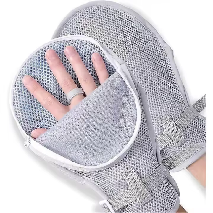 Guantes de sujeción Médica-Juego de 2, Guantes de Protección de Manos para pacientes con Demencia o Ancianos, Niños autistas, Guantes De sujeción de Cama, inmovilización de extremidades - 1