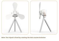 Ventilador De Techo Portátil Recargable Con Luz LED Y Control Remoto Para Exteriores Y Camping Ventilador Colgante Con Luz Nocturna Para El Hogar - details 15