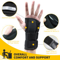 1PCS Soporte De Muñeca Para Tunnel Carpal Con 2 Correas Y Splint Metálico Estabilizador Alivia La Tenosinovitis Y Artritis - details 7