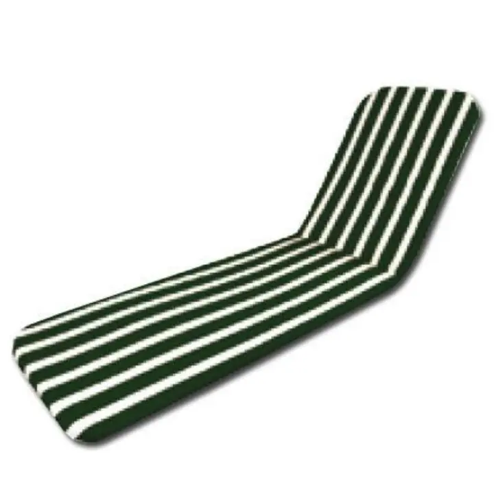 Playa cojin tumbona verde-blanco 185x55x2.5cm 10602 - 1