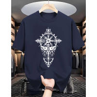 Camiseta De Verano Para Hombre Estilo Casual Vintage Con Estampado Vikingo Manga Corta Top Ligero Para Primavera Y Verano - details 8